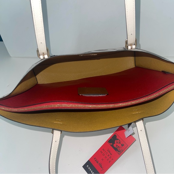 Coach Disney Mickey Mouse X Keith Haring Mollie Tote / Black, Gold & Chalk Multi - Picture 15 of 17